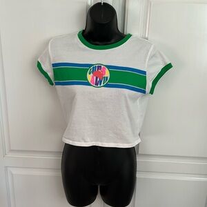 Guess mid drift t shirt